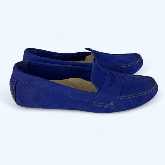 Cole Haan Cobalt Blue Suede Driving Loafers Women's Size 7.5 - Picture 3 of 9
